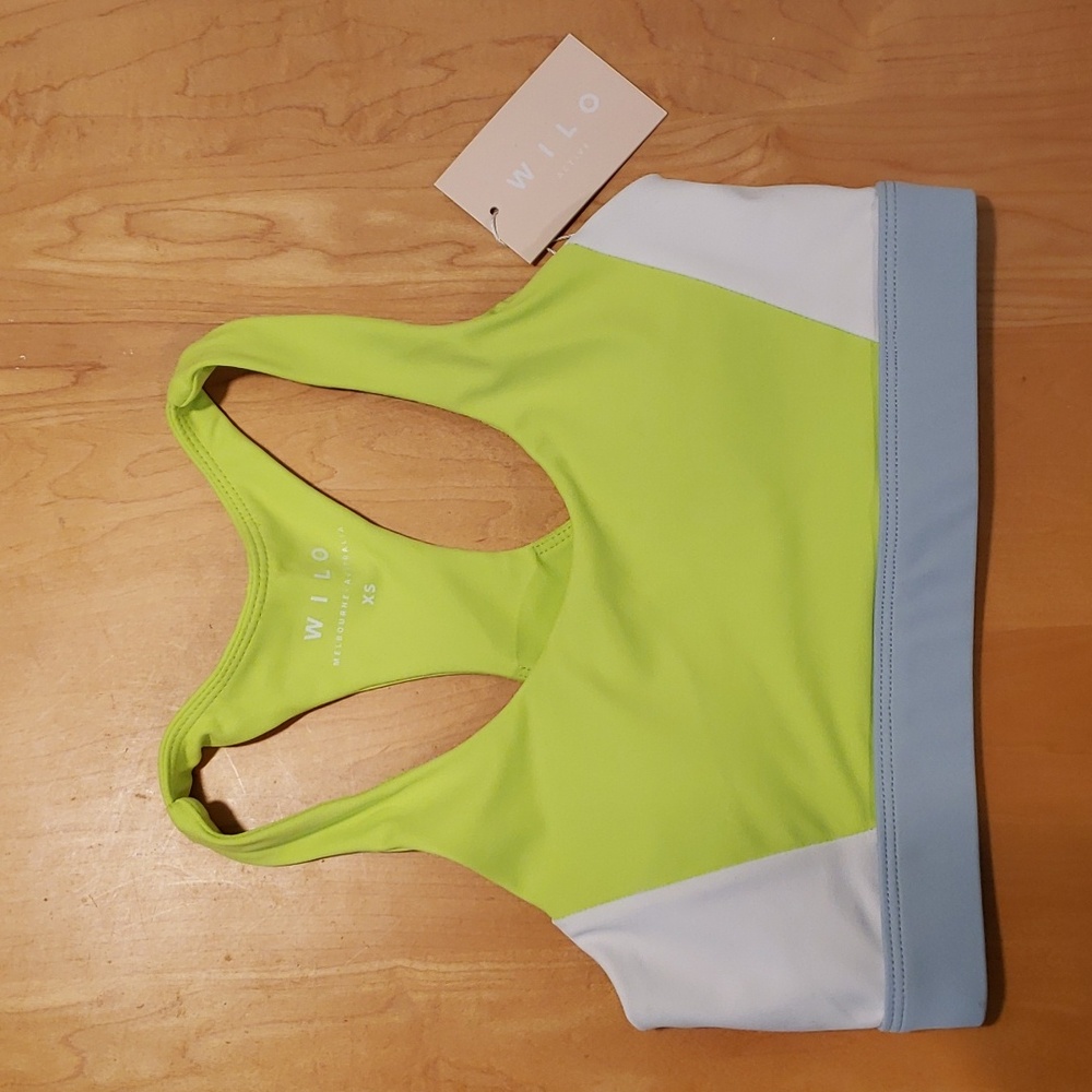 NWT Neon Lime Green Wilo Sports Bra